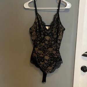 Elegant Black Lace Bodysuit